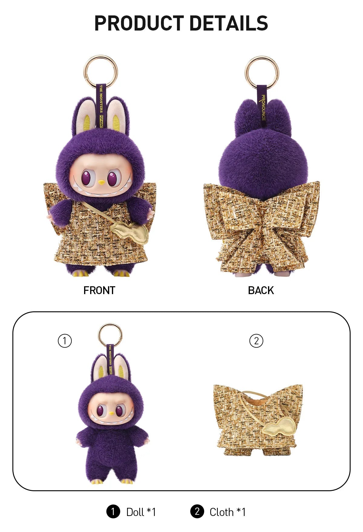 LABUBU × PRONOUNCE - WINGS OF FORTUNE Vinyl Plush - POPMARTCAPOPMARTCA