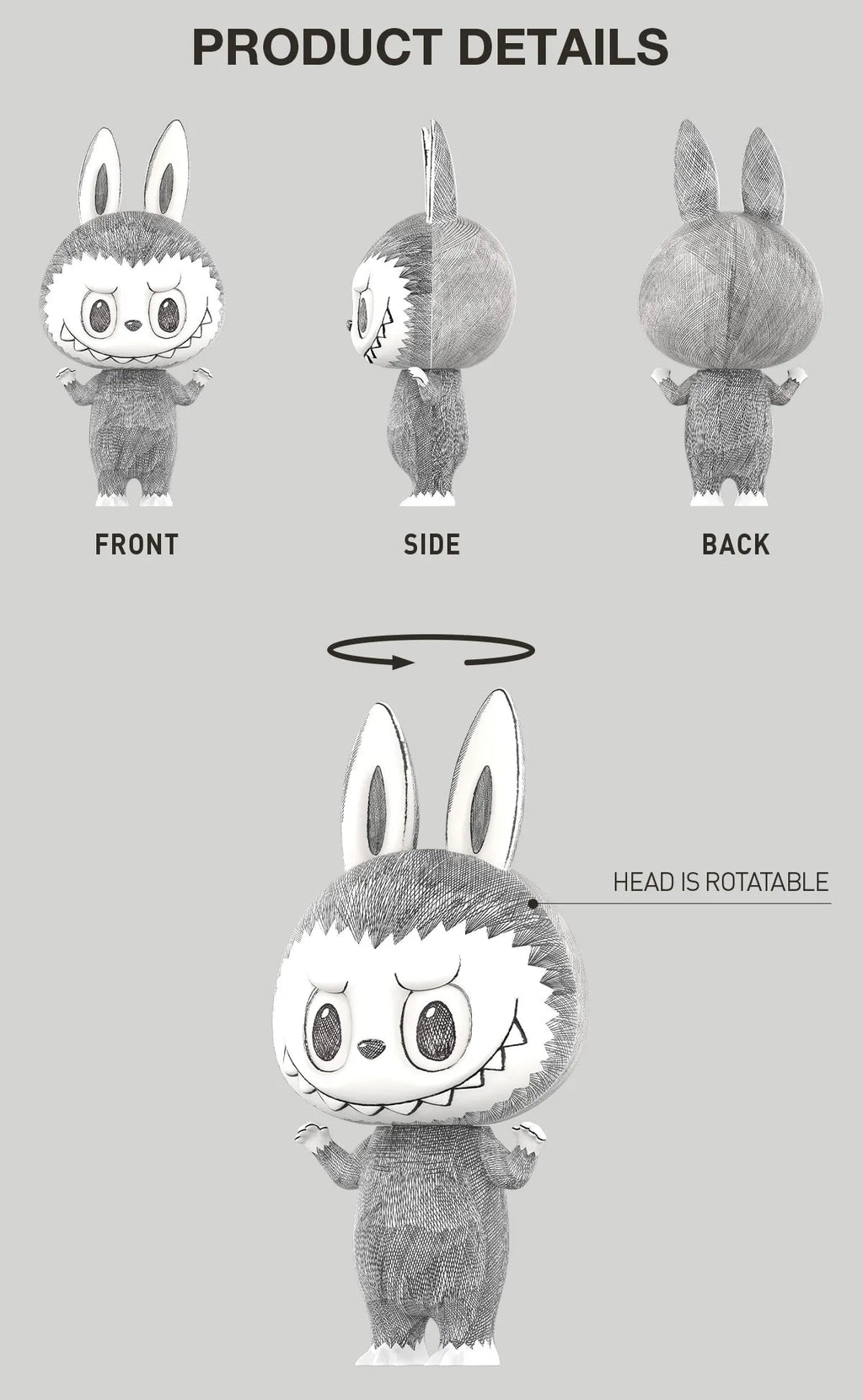 MEGA LABUBU 400% Sketch - POPMARTCAPOPMARTCA