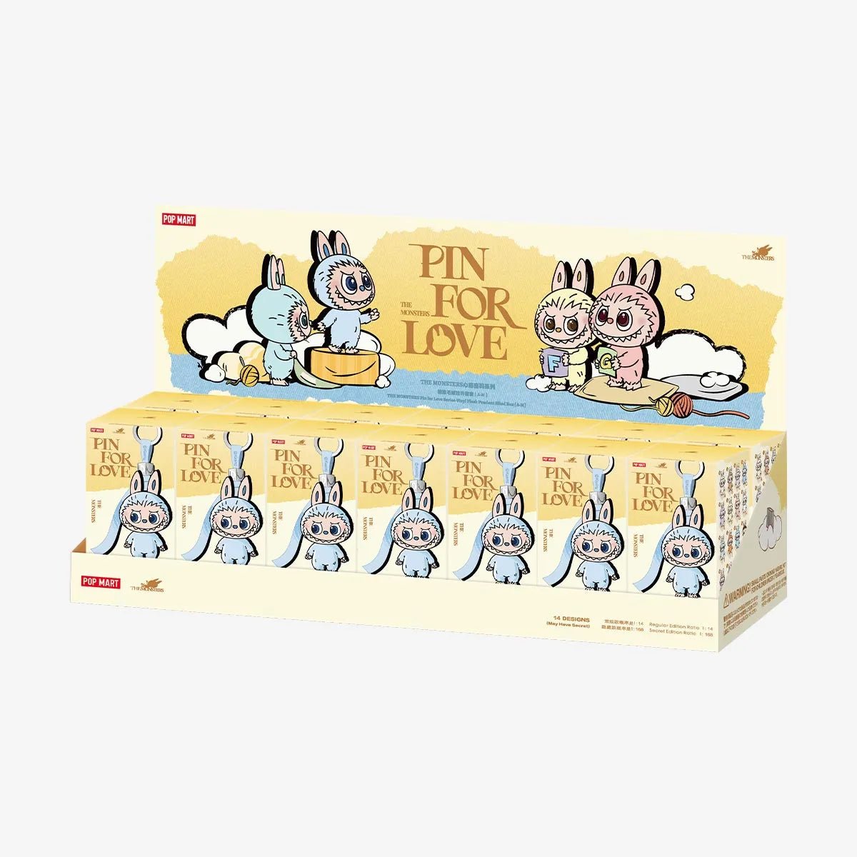 THE MONSTERS Pin for Love Series - Vinyl Plush Pendant Blind Box (A - M) - POPMARTCAPOPMARTCA